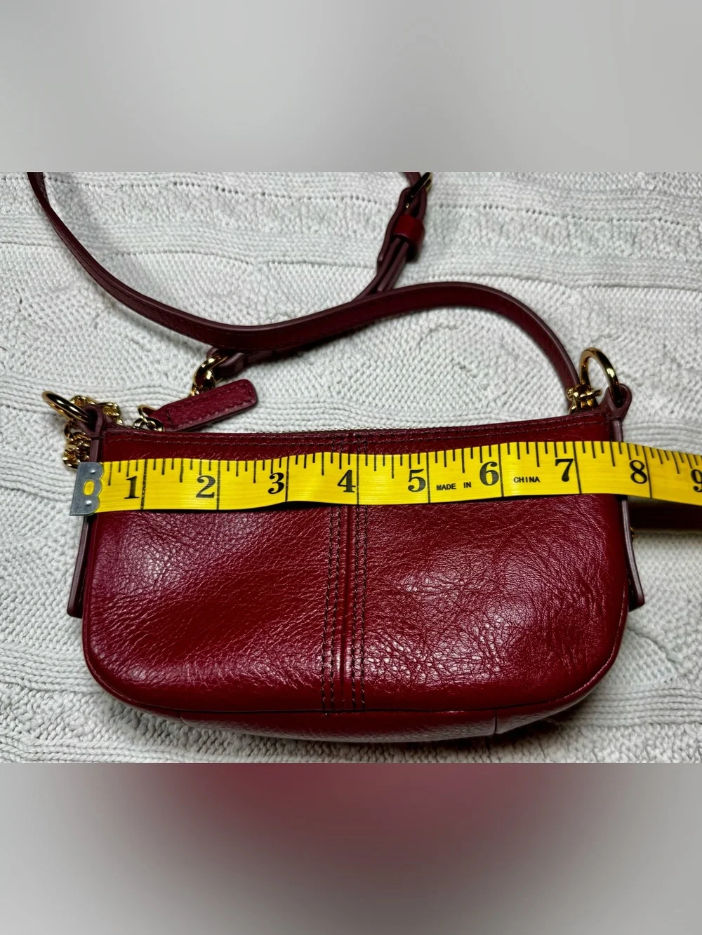 Fossil Jolie Leather Mini Crossbody Bag - Burgundy